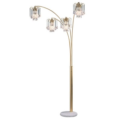 French Gold 4 Arm Arch Floor Lamp