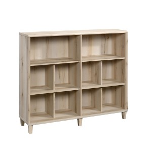 Vynxaria Contemporary Bookcase Brown Finish, 8 Cubbyholes, 1-Inch Panels, Tapered Feet, 53.15"L×14.37"W×45.28"H - 1 of 4
