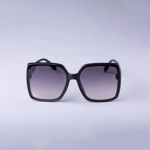 Women's Oversized Square Butterfly Sunglasses - A New Day™ Black - 1 of 2