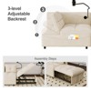 TIRAMISUBEST 4 in1 Cloud Velvet Sofa Bed 55.51 inch Velvet Pull-out Bed 3 Angle Adjustable USB Port Swivel Stand - 3 of 4