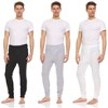 Mens Thermal Long John Pants - Thermal Bottom Base Layer- Lightweight Thermal Underwear Mens, Pack of 3 - 2 of 4