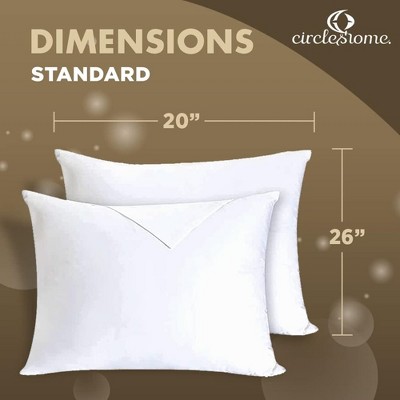 Standard White Cotton Blend Hypoallergenic Pillow Protector