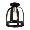 Livex Lighting Stoneridge 1 - Light Semi-Flush Mount in  Textured Black - 4 of 4