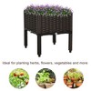 Gulches Elevated Self-Watering Planter Box with Modular Design, Brown - 2 of 4
