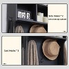 Hall Tree with Shoe Storage, Farmhouse Entryway Bench with Coat Hooks & Sliding Barn Doors, for Entryway, Bedroom, Living Room - 2 of 4