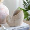 NAYSAYE Planter Sand and Cement Nautilus Shell Planter with Textured Beige Finish for Indoor Outdoor Garden, Beige, 8.5"*5.5"*6.3" - 4 of 4