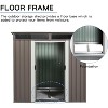 Acekool 6x5 FT Metal Outdoor Storage Shed, Sliding Lockable Doors, Vent, Complete Foundation, Brown - 4 of 4