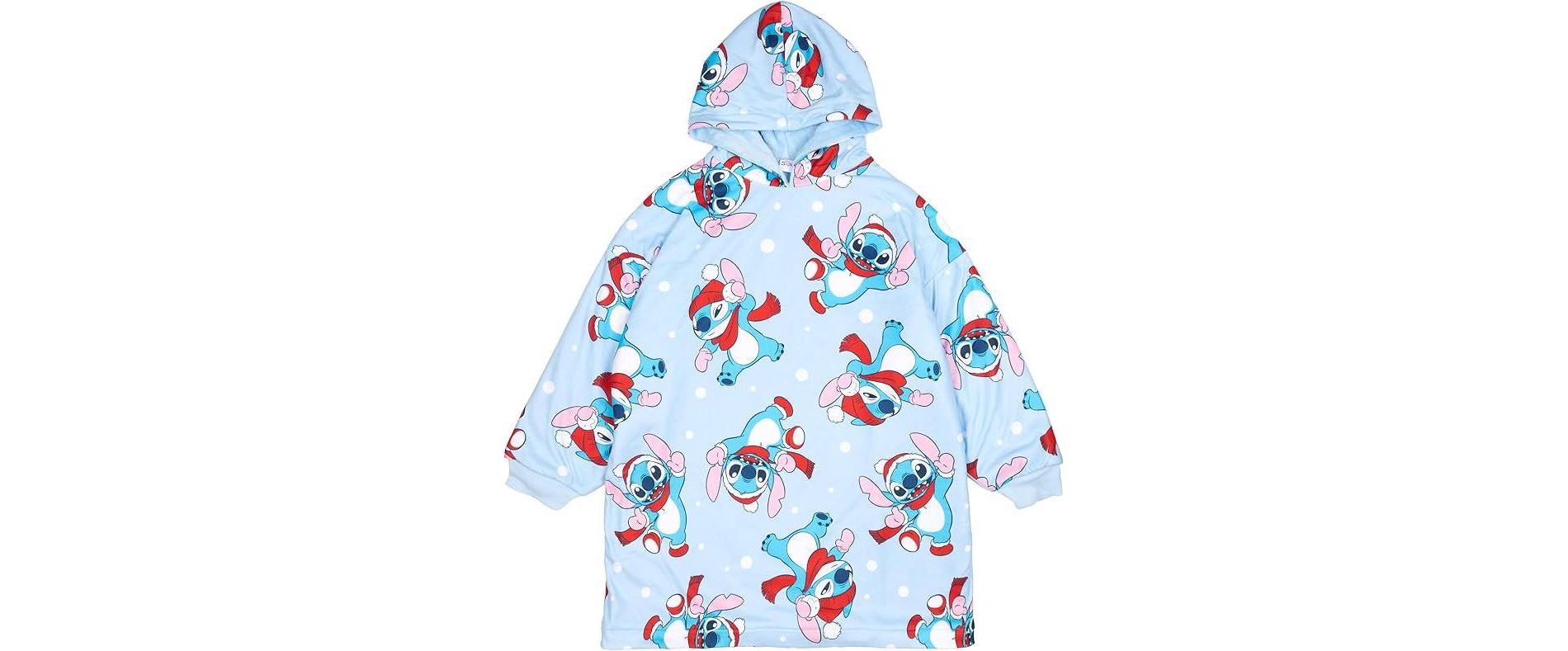 Disney Lilo and Stitch Unisex Hooded Nightgown Sleep Shirt Winter Stitch Print