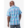 KingSize Men's Big & Tall Short-Sleeve Plaid Sport Shirt - 3 of 4