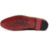 Santimon Mens Dress Shoes Casual Bow Slip-on Suede Loafers Brown - 4 of 4