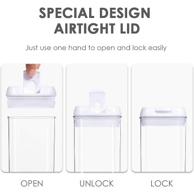 Vtopmart 4 PCS 1.8L Plastic Airtight Food Storage Containers with Easy Lock Lids, BPA Free, for Kitchen Pantry Organization and Storage — фото 3
