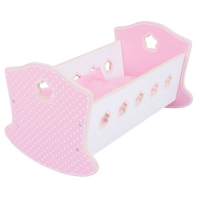 Bigjigs Toys Wooden Cradle for 10"-12" Doll