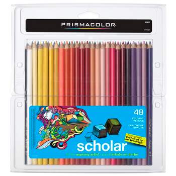 Arteza Colored Pencils Set, 48 Colors with Color Names, Triangular Shaped, Pre