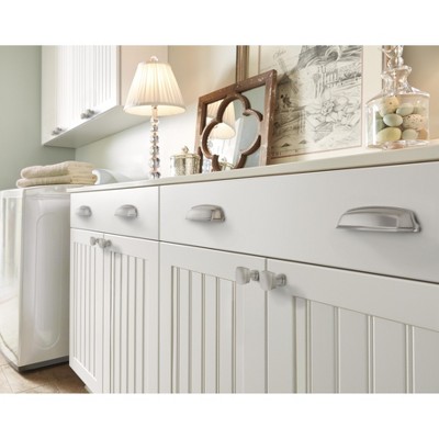 Satin Nickel Brushed Square Cabinet Knob 10-Pack