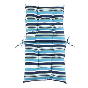 The Lakeside Collection Striped Outdoor Cushion Collection - Blue Stripe High Chair
