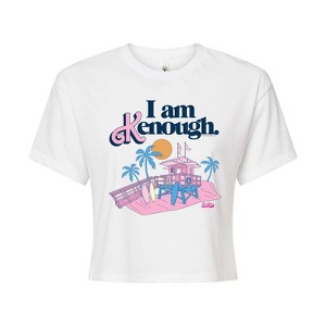 Women's - Barbie - I Am Kenough Lifeguard Stand Cropped Graphic T-Shirt - 1 of 4
