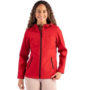 Clique Tempo Recycled Stretch Softshell Womens Hooded Jacket - 1 of 2