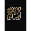 Juniors Womens MTV Cheetah Print Logo Cowl Neck Sweatshirt - 2 of 4