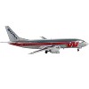 Boeing 737-300 Commercial Aircraft "Western Airlines" Silver with Red Stripes 1/400 Diecast Model Airplane by GeminiJets - 3 of 3
