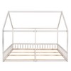 PAGED Modern Wooden Platform Bed, Twin Size Bed Frame with 2 Drawers, House Shaped Double Bed for Boy and Girl, No Box Spring Needed - 3 of 4