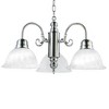 Yosemite Home Decor 1433-3SN Manzanita 3 Light Chandelier, Frosted White Marble Glass Shades, Satin Nickel Finished Frame - 3 of 3