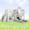 5 in 1 Toddler Slide and Swing Set, Kids Playground Climber Slide Playset with Drawing Whiteboard, Slide, Swing, Storge Space, Climber,Easy Assemble - 2 of 4