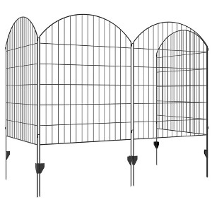 Aghana Digitals 4-Panel Steel Garden Fence: Decorative Grids for Animal Barrier, Flower Edging & - 1 of 4