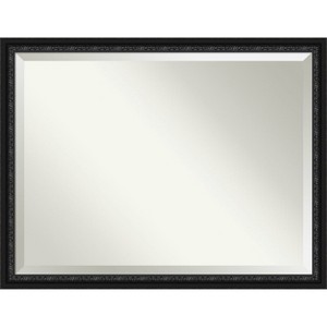 Amanti Art Downton Black Beveled Wood Framed Bathroom Vanity Wall Mirror - 1 of 4