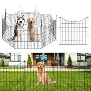 GOTGELIF Decorative Garden Fence Panels 10Pcs 23Ft Outdoor Rustproof Metal Barrier for Pets & Plants - 1 of 4