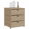 VidaXL Patio Storage Cabinet Beige 21.7"x23.2"x27.2" Poly Rattan - 4 of 4