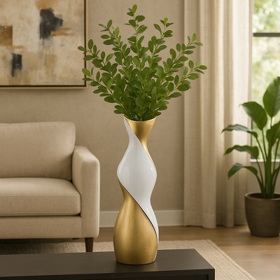 Decorative Ceramic Vase - Complements Living Room, Office, and Bedroom - Perfect Flower Vase for Table Accent and House Decor