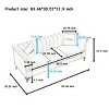 Modern Velvet Sofa with 2 Pillows and Gold Metal Legs, Luxurious 3-Seater Cloud Sofa for Living Room, Office, or Apartment – The Pop Home - 4 of 4
