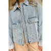 Women's Denim Zip Front Jacket - entro L - 2 of 4