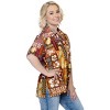 LA LEELA Button Down Shirt Floral Summer Beach Party Colorful Shirt Hawaiian Blouse Short Sleeve Vacation Dress Tee Shirts - 3 of 4