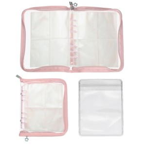 Unique Bargains Transparent Earring Travel Jewelry Organizer with Pocket - 1 of 4