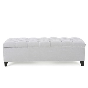 Racxily Button Tufted Storage Ottoman, Diamond Stitched Design with Hidden Compartment - 1 of 4
