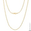 Steeltime unisex sterling silver 24" cuban link chain necklace. Color Options: Silver, Gold - image 3 of 3