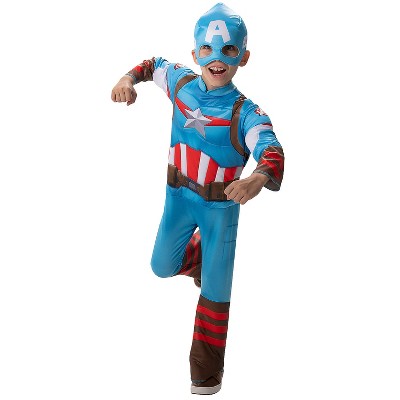 Jazwares Toddler Boys' Captain America Costume - Size 3T-4T - Blue
