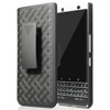 Nakedcellphone Combo for BlackBerry Keyone - Case with Stand and Belt Clip Holster - Black - 3 of 4