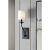 Progress Lighting Bonita 1-Light Wall Sconce, Brushed Nickel, Summer Linen Shade - 2 of 4