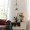 LNC Ribbon 4-Lights 12.5" Farmhouse Cylinder Mini Chandelier, Rustic Bronze and Distressed Grayish White - 4 of 4
