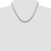 Black Bow Jewelry Mens 4mm Sterling Silver Fancy Solid Byzantine Chain Necklace - 2 of 4