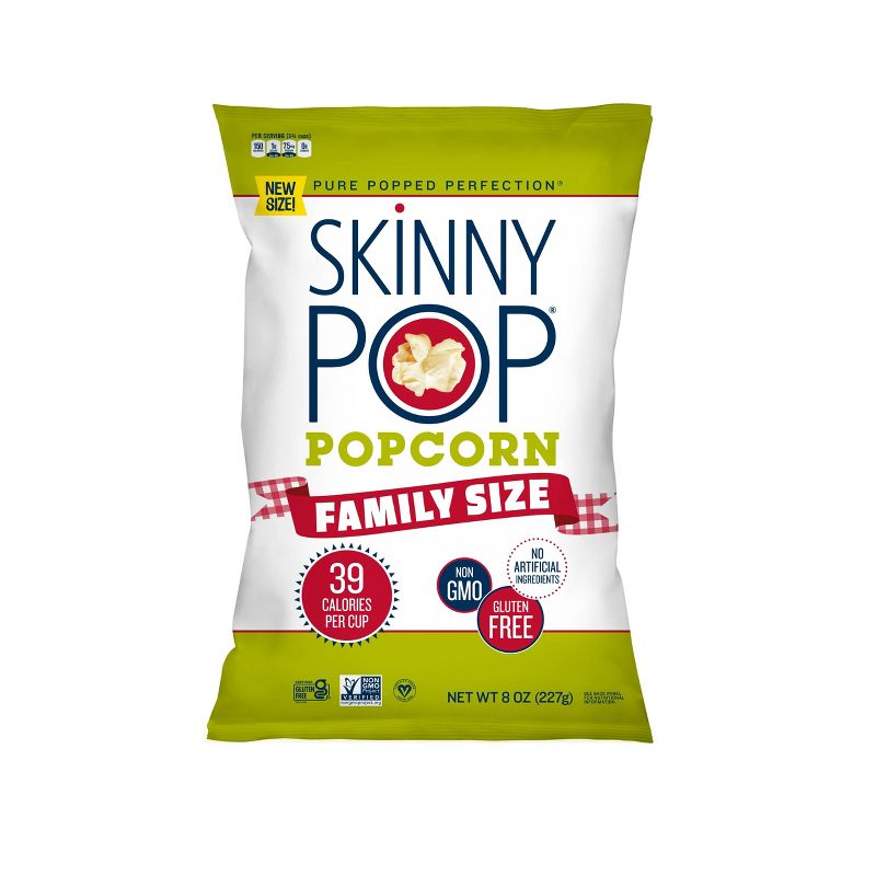 SkinnyPop Original Popcorn Family Size - 8oz, 1 of 4