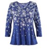 Collections Etc Snow Flurries V-neck Top - 3 of 4