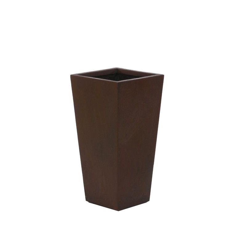 LuxenHome Square Tapered 18.5" H House Planters, Indoor & Outdoor Brown, 1 of 16