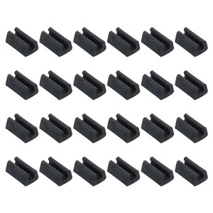 Unique Bargains Plastic Non-Slip Silent Rectangle Floor Chair Leg Cover 48 Pcs - 1 of 4