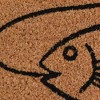 HomeRoots 18" X 30" Brown and Black Coir Fish Outdoor Door Mat - 4 of 4