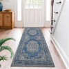 Coolmee Bohemian Vintage Runner Rug for Hallway,Machine Washable Carpet Runners Kitchen Floor Mat for Entryway Bedroom LaundryBlue - 3 of 4
