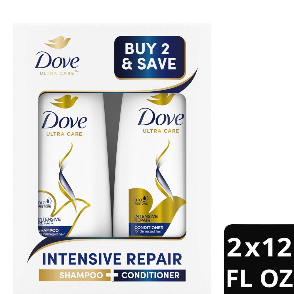 Photos - Hair Product Dove Beauty Intensive Repair Shampoo & Conditioner Set for Damaged Hair 