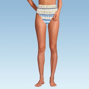 Lands' End Women's Tugless High Waisted Bikini Bottoms - 1 of 3